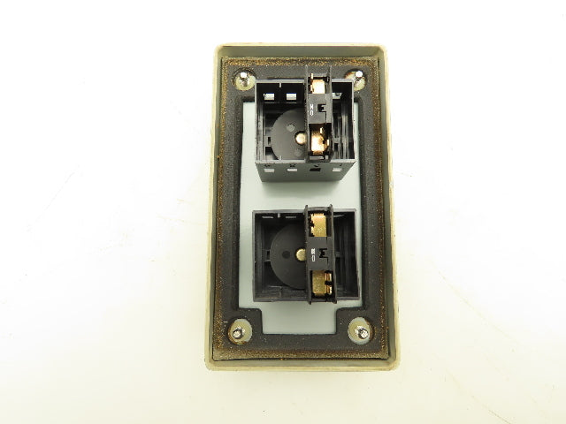 Hoffman 2 Pushbutton Control Station Enclosure Micro Switch PWP12  Lot of 2