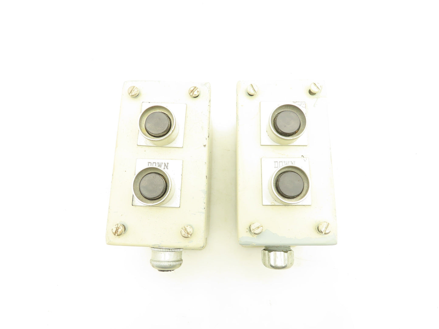 Hoffman 2 Pushbutton Control Station Enclosure Micro Switch PWP12  Lot of 2