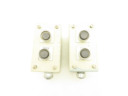 Hoffman 2 Pushbutton Control Station Enclosure Micro Switch PWP12  Lot of 2