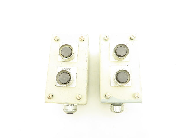 Hoffman 2 Pushbutton Control Station Enclosure Micro Switch PWP12  Lot of 2