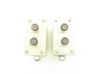 Hoffman 2 Pushbutton Control Station Enclosure Micro Switch PWP12  Lot of 2