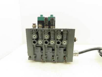 Numatics MK15 Pneumatic Solenoid Valve 3-Pos 24VDC Flexiblock 3-Station Manifold