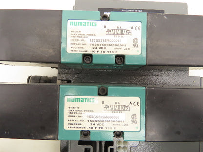 Numatics MK15 Pneumatic Solenoid Valve 3-Pos 24VDC Flexiblock 3-Station Manifold
