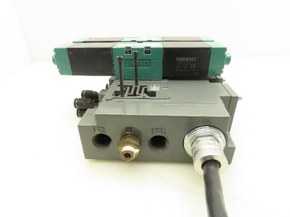 Numatics MK15 Pneumatic Solenoid Valve 3-Pos 24VDC Flexiblock 3-Station Manifold