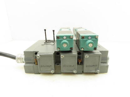 Numatics MK15 Pneumatic Solenoid Valve 3-Pos 24VDC Flexiblock 3-Station Manifold