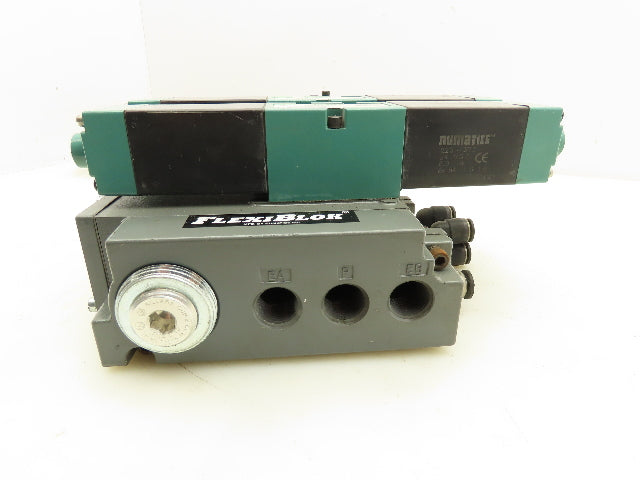 Numatics MK15 Pneumatic Solenoid Valve 3-Pos 24VDC Flexiblock 3-Station Manifold