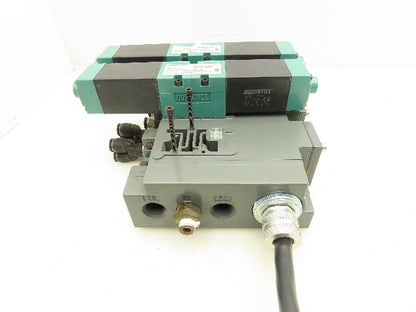 Numatics MK15 Pneumatic Solenoid Valve 3-Pos 24VDC Flexiblock 3-Station Manifold