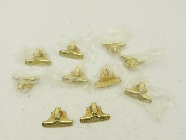 Vintage RV Cabinet Door Catch Gold No Strikes Lot of 10