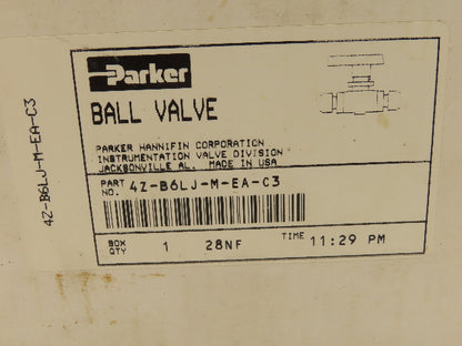 Parker 4Z-B6LJ-M-EA-C3 Electro-Mechanical Ball Valve Actuator 115V