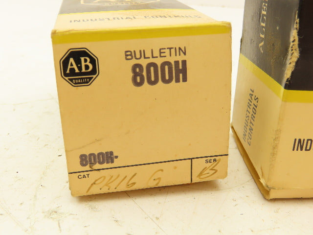 Allen-Bradley 800H-PK16 Pilot Light Green 120VAC Series B Lot Of 2