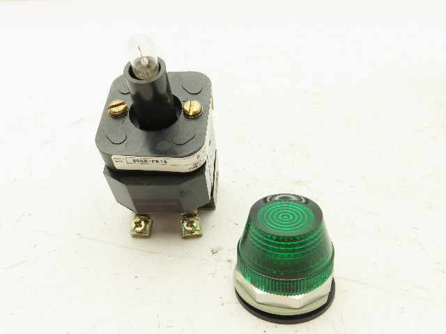 Allen-Bradley 800H-PK16 Pilot Light Green 120VAC Series B Lot Of 2