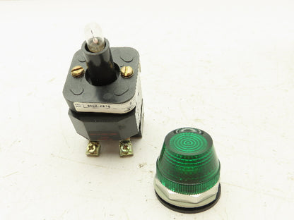 Allen-Bradley 800H-PK16 Pilot Light Green 120VAC Series B Lot Of 2