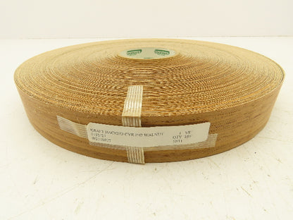 Edgemate 6752027 Walnut Wood Veneer 1-5/8" Kraft Backed CVR Preglued 250'