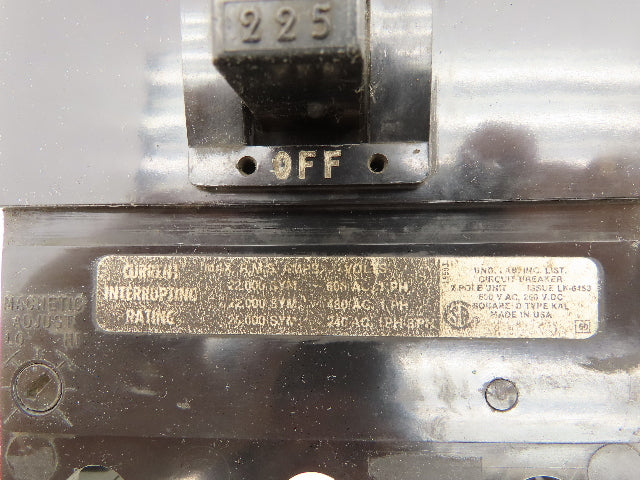 Square D KAL26225 Circuit Breaker 600VAC 225A 2 Pole