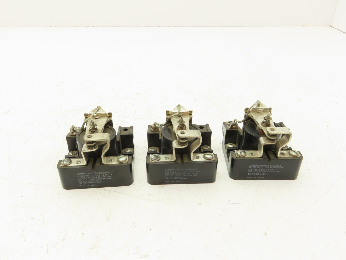 Potter Brumfield PRD-5AYO Relay 120VAC 25A 1PH 1HP Lot Of 3