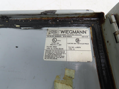 Wiegmann B161406CH Electrical Enclosure 16x14x6"Continous Hinged Type 12