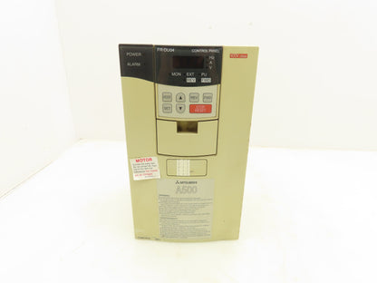 Mitsubishi FR-A540-3.7K-NA A500 Inverter Drive 380/480VAC 14.4A 3PH 5HP