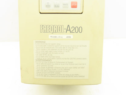 Mitsubishi FR-A240E-2.2K-UL Freqrol-A200 AC Drive 460VAC 6A 3PH 3HP