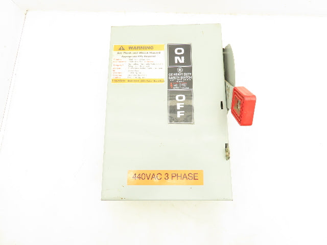 General Electric TH3361 Fusible Safety Switch Electrical Box 600V 30A 3 Pole