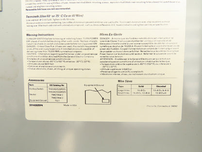 General Electric TH3361 Fusible Safety Switch Electrical Box 600V 30A 3 Pole