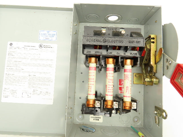 General Electric TH3361 Fusible Safety Switch Electrical Box 600V 30A 3 Pole