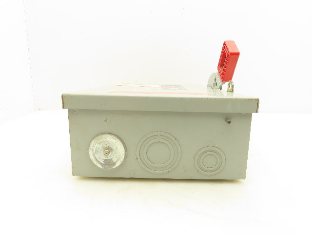 General Electric TH3361 Fusible Safety Switch Electrical Box 600V 30A 3 Pole