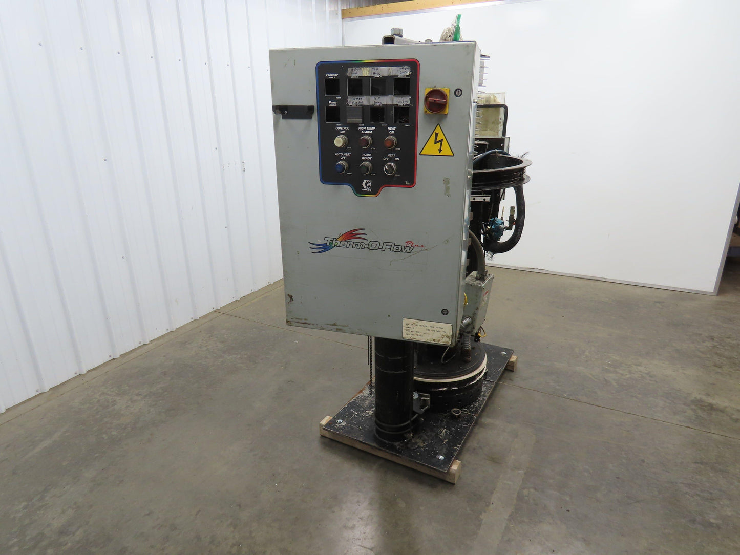 Graco 243895 Therm-O-flow Hot Melt Drum Unloader 55 Gallon Good Heater No motor
