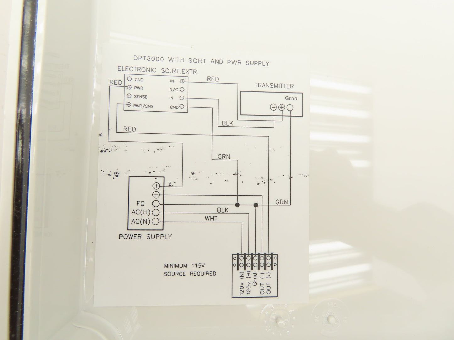 Peek DPT34L11-1.0"WC-PS-SR Electronic Differential Pressure Transmitter 120V