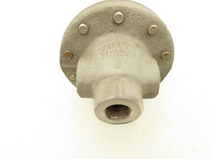 Cash Acme TYPE FR-6 Back Pressure Valve 200-600 PSI -20°F Min. Temp. 1/2" NPT