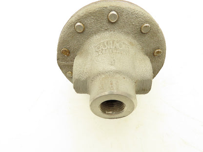 Cash Acme TYPE FR-6 Back Pressure Valve 200-600 PSI -20°F Min. Temp. 1/2" NPT