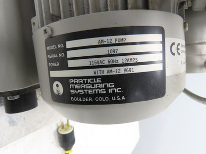 Particle Measuring Systems AM-12 Regenerative Blower Vacuum Pump 115V 1Ph