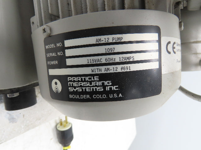 Particle Measuring Systems AM-12 Regenerative Blower Vacuum Pump 115V 1Ph
