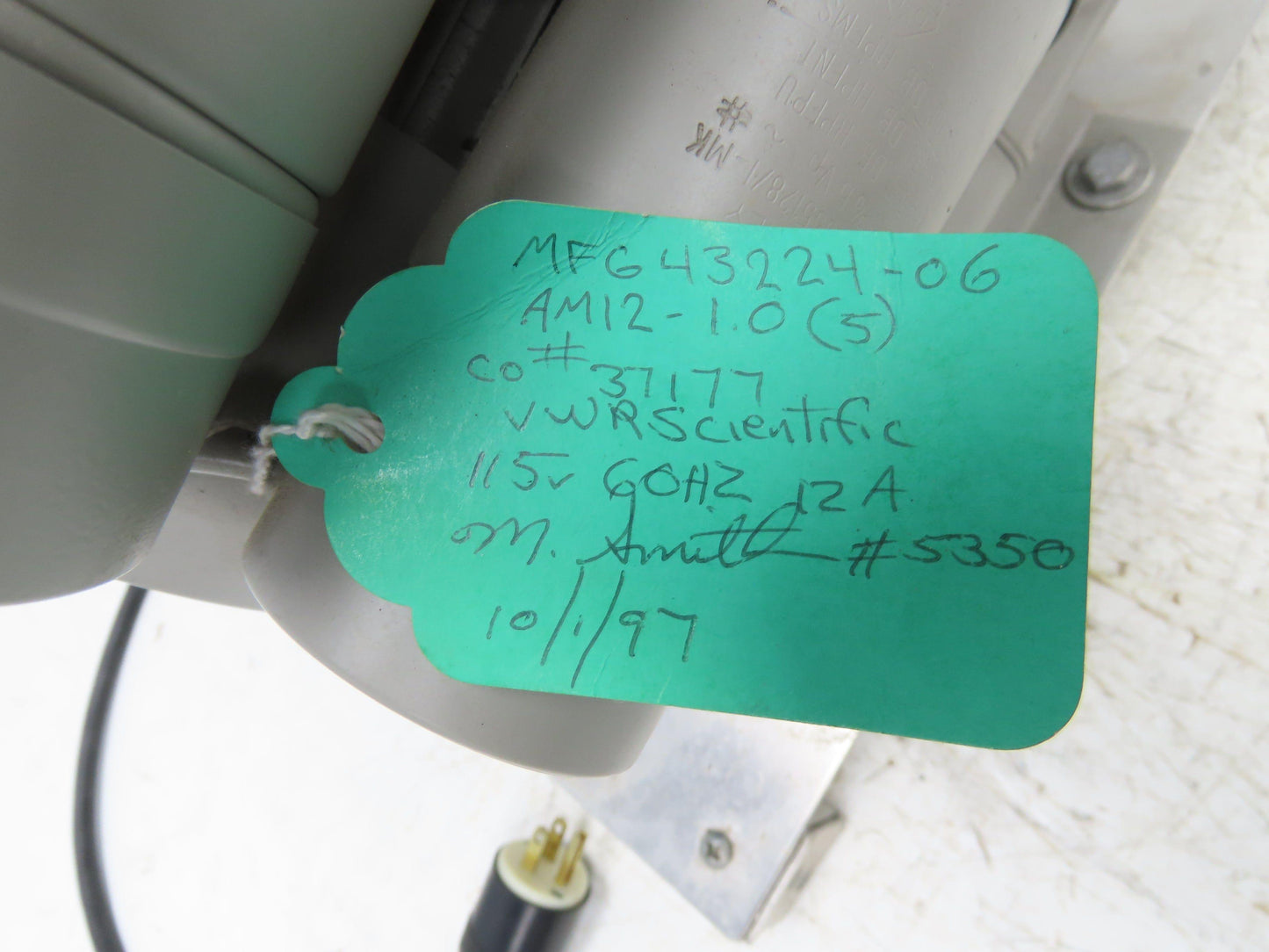 Particle Measuring Systems AM-12 Regenerative Blower Vacuum Pump 115V 1Ph