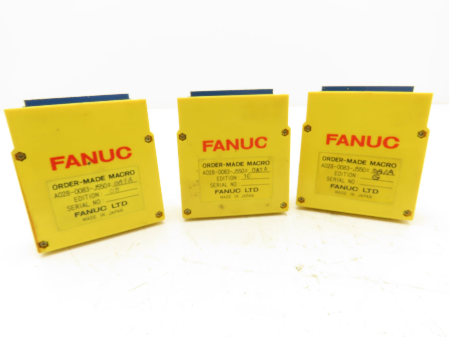 Fanuc A02B-0083-J550 Order-Made Macro Cassette Memory Module Lot of 3