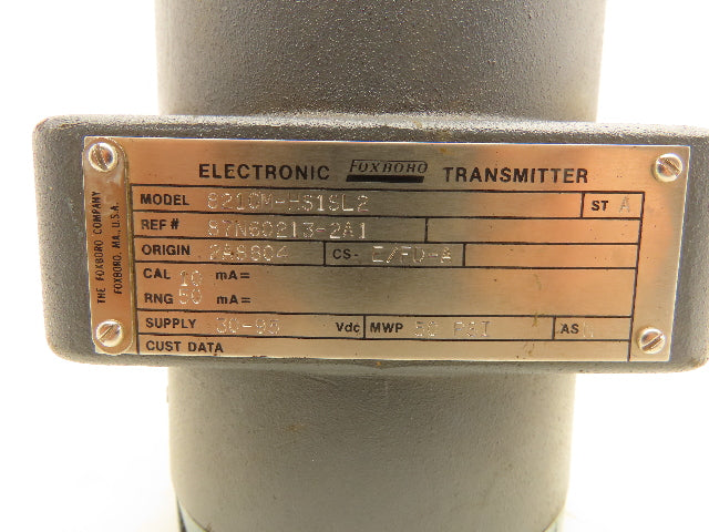Foxboro 821GM-HS1SL2 Pressure Transmitter With Base 50 PSI 1/2" NPT