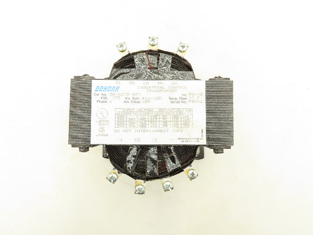 Dongan 50-0375-059 Industrial Control Transformer KVA .375 1PH