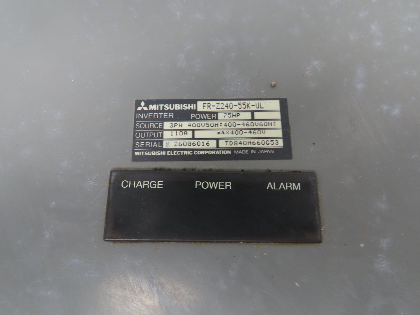 Mitsubishi FR-Z240-55K-UL Freqrol Z200 AC Drive VFD Inverter 75Hp 55kw 460V 3Ph