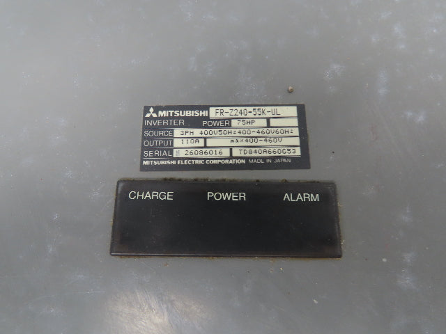 Mitsubishi FR-Z240-55K-UL Freqrol Z200 AC Drive VFD Inverter 75Hp 55kw 460V 3Ph