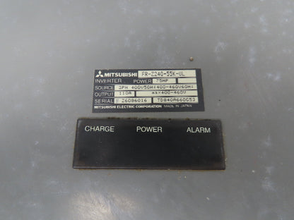 Mitsubishi FR-Z240-55K-UL Freqrol Z200 AC Drive VFD Inverter 75Hp 55kw 460V 3Ph