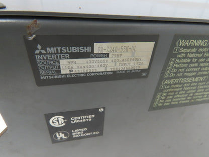 Mitsubishi FR-Z240-55K-UL Freqrol Z200 AC Drive VFD Inverter 75Hp 55kw 460V 3Ph