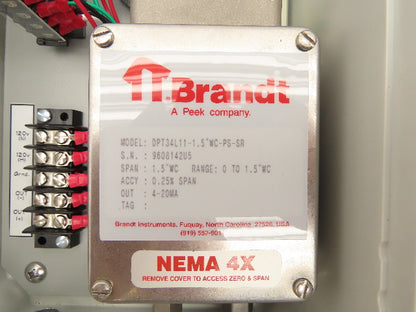 Peek DPT34L11-1.5"WC-PS-SR Electronic Differential Pressure Transmitter 120V