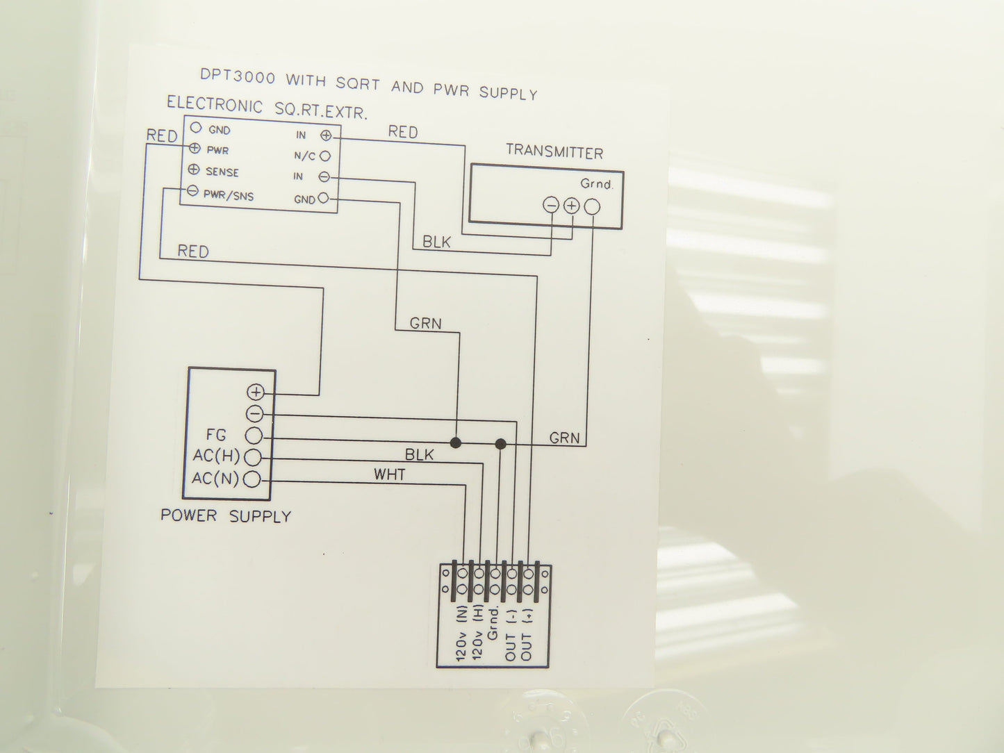 Peek DPT34L11-1.5"WC-PS-SR Electronic Differential Pressure Transmitter 120V