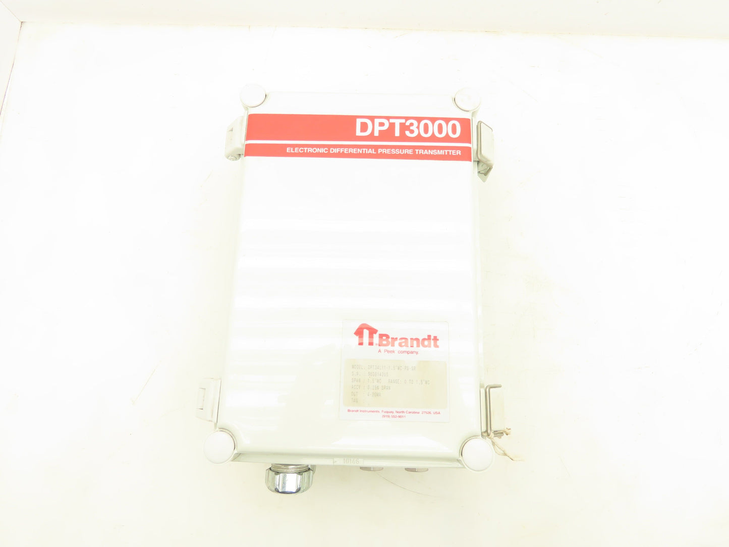 Peek DPT34L11-1.5"WC-PS-SR Electronic Differential Pressure Transmitter 120V