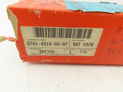 Johnson Controls A19AGC-62 Temperature Control Switch 20-90°F Trane SWT 0378
