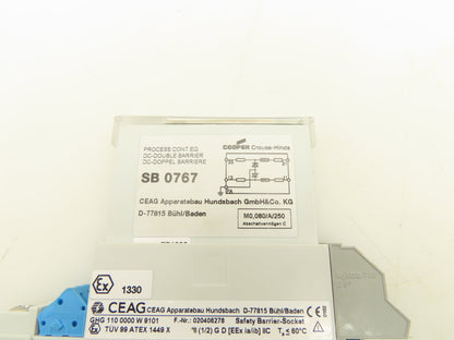 Crouse Hinds Cooper SB 0767 CEAG Process CONT EQ DC-Double Barrier Module