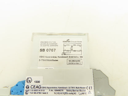 Crouse Hinds Cooper SB 0767 CEAG Process CONT EQ DC-Double Barrier Module