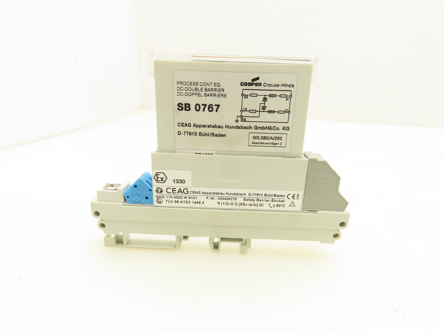 Crouse Hinds Cooper SB 0767 CEAG Process CONT EQ DC-Double Barrier Module