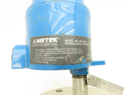 Ametek Drexelbrook 406-6100 Series Level Controller With Base 8" Probe 250V 0.1A