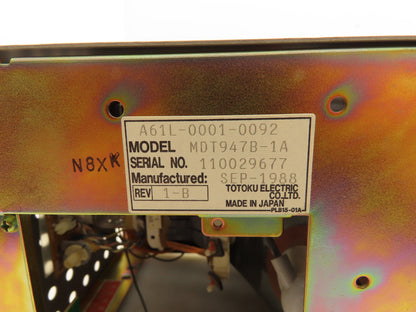 Fanuc A02B-0084-C102 Operator Control Panel 9" Monitor A61L-0001-0092