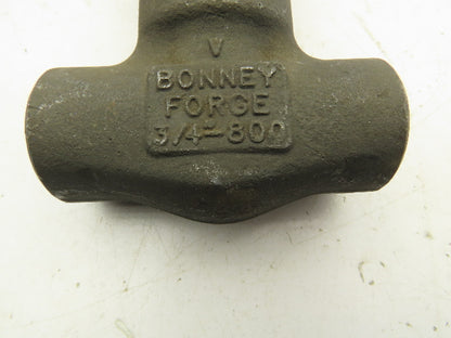 Bonney Forge WL 11 Steel Gate Valve 3/4" Threaded Class 800 1975 PSI